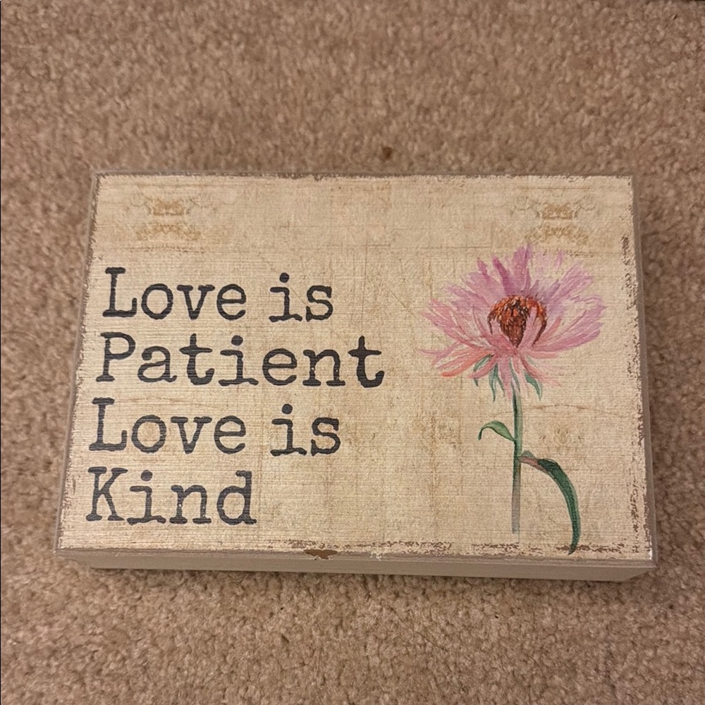Love is Patient Love is Kind Decorative Box